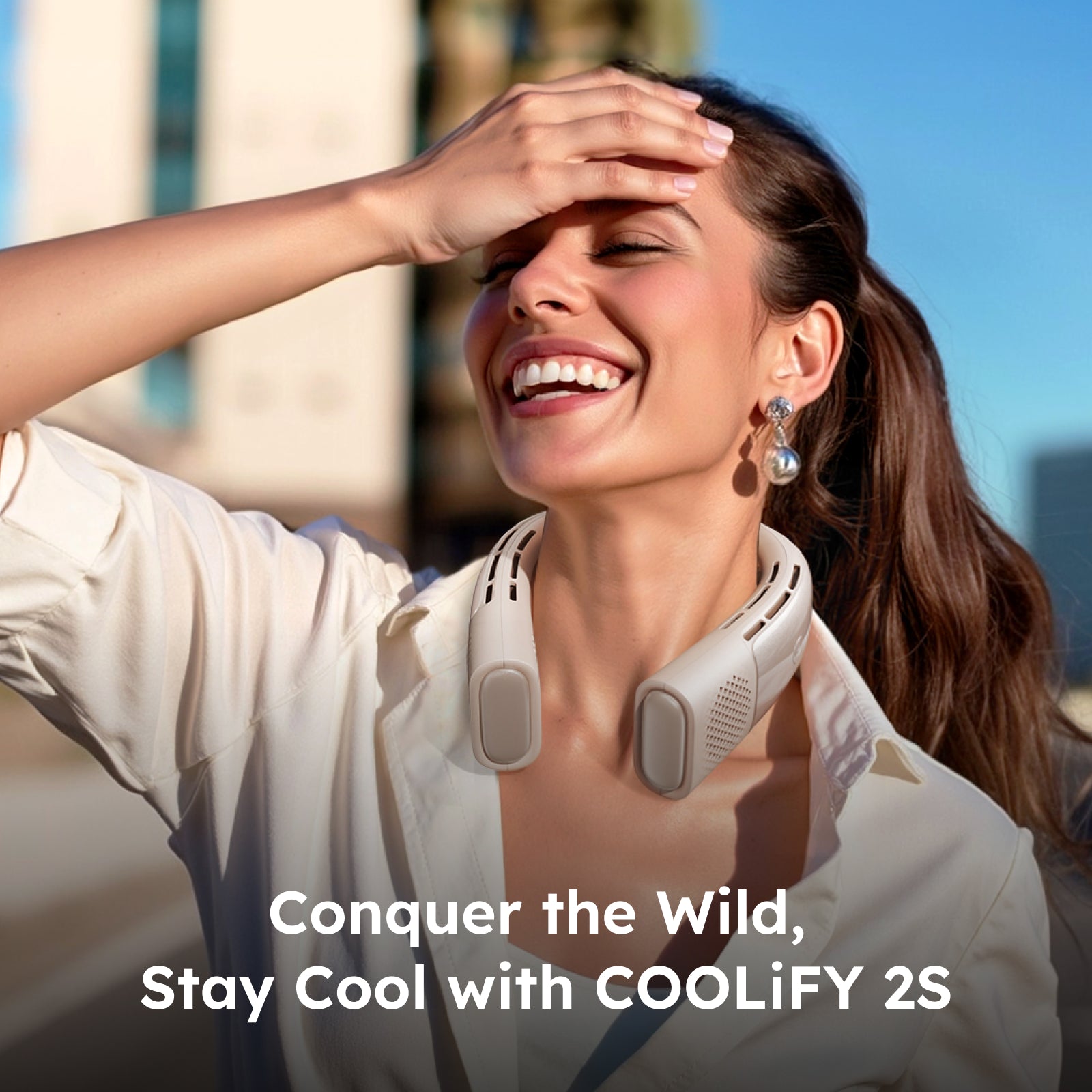 TORRAS COOLiFY 2S Neck Air Conditioner - Apricot
