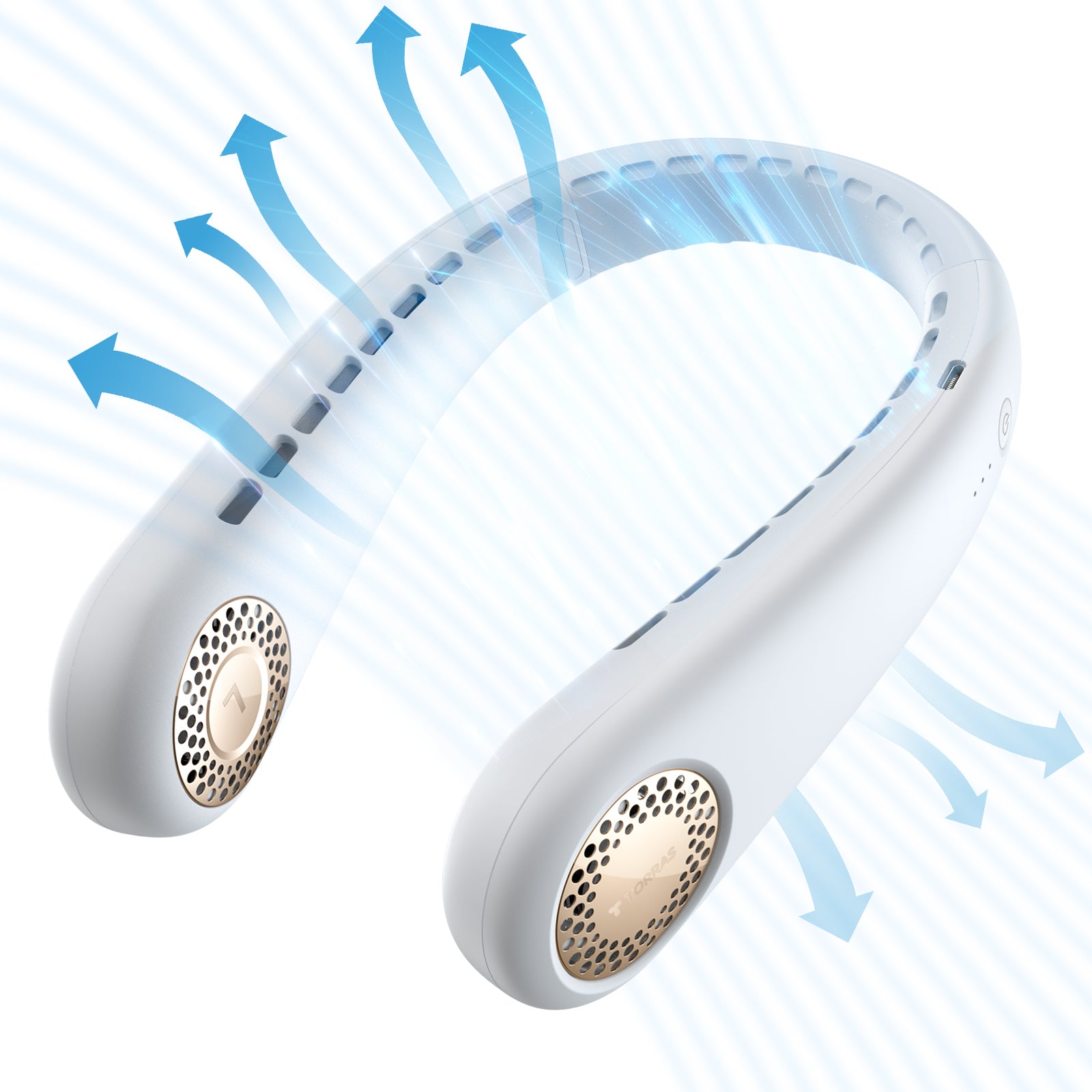 L3 Pearl White – Portable Neck Cooling Fan