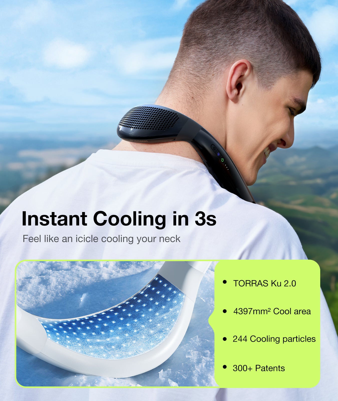 COOLiFY Air – Portable Neck Air Conditioner Black