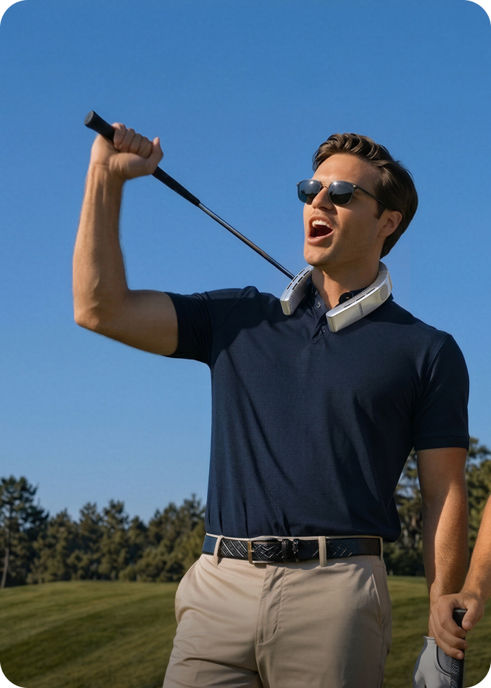 Cooling comfort between every round and swing.