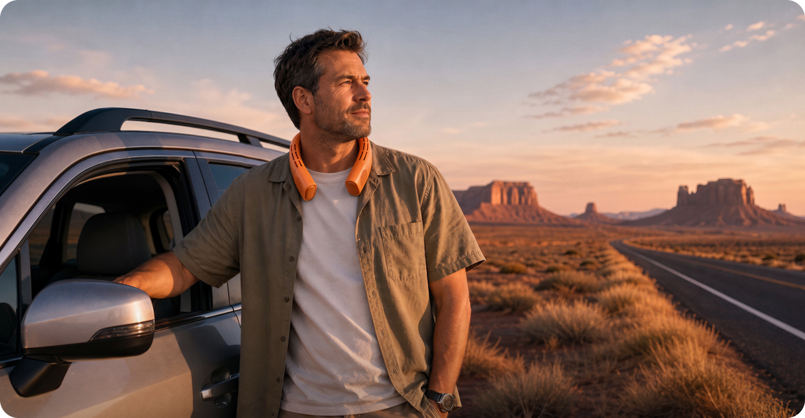 Portable comfort wherever summer takes him.
