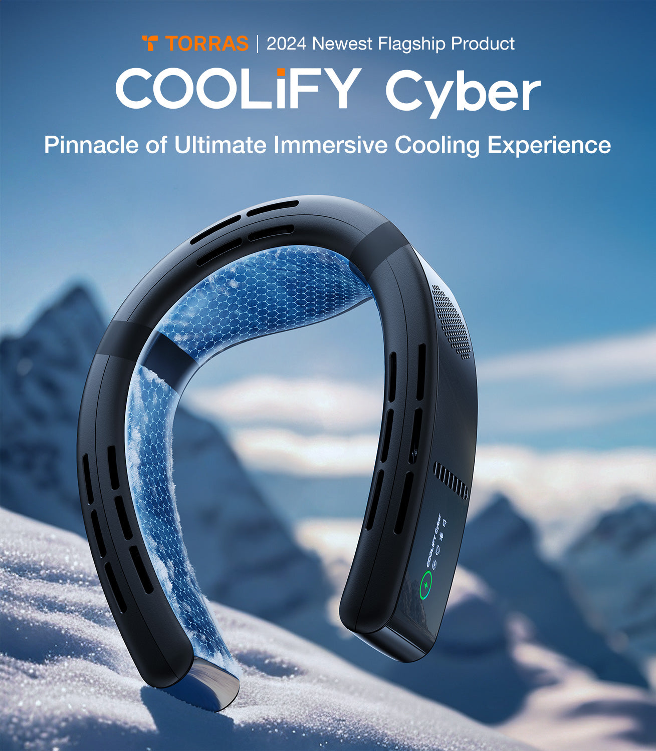 [2024 Flagship] COOLiFY Cyber Smart APP Control Neck Air Conditioner-TORRAS